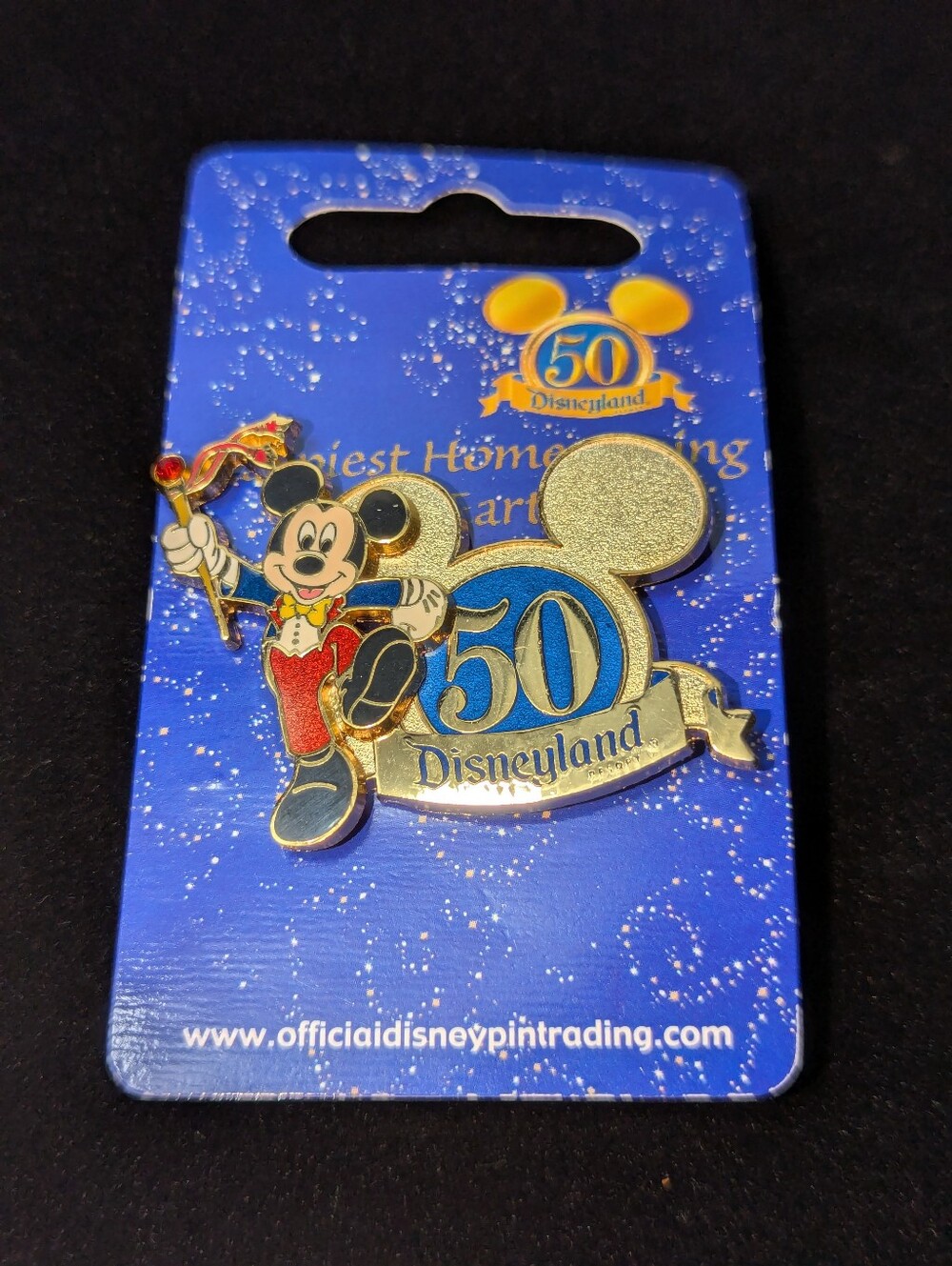 Disneyland 50th Anniversary Collector/Trading Pin Featuring Mickey Mouse. NWT